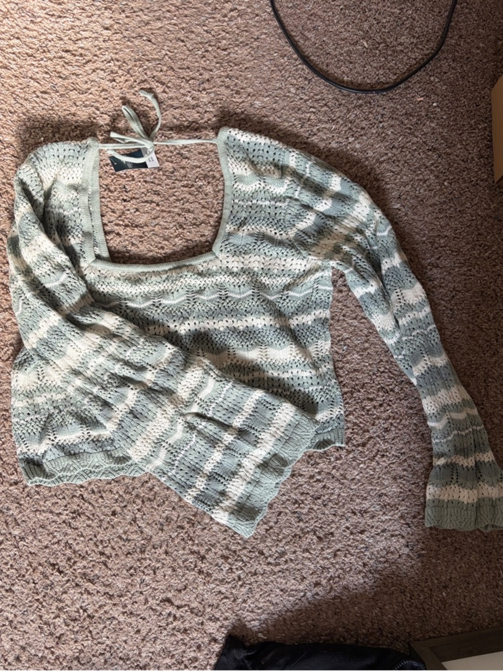 Hollister crotched bellsleeve top/ sweater!
